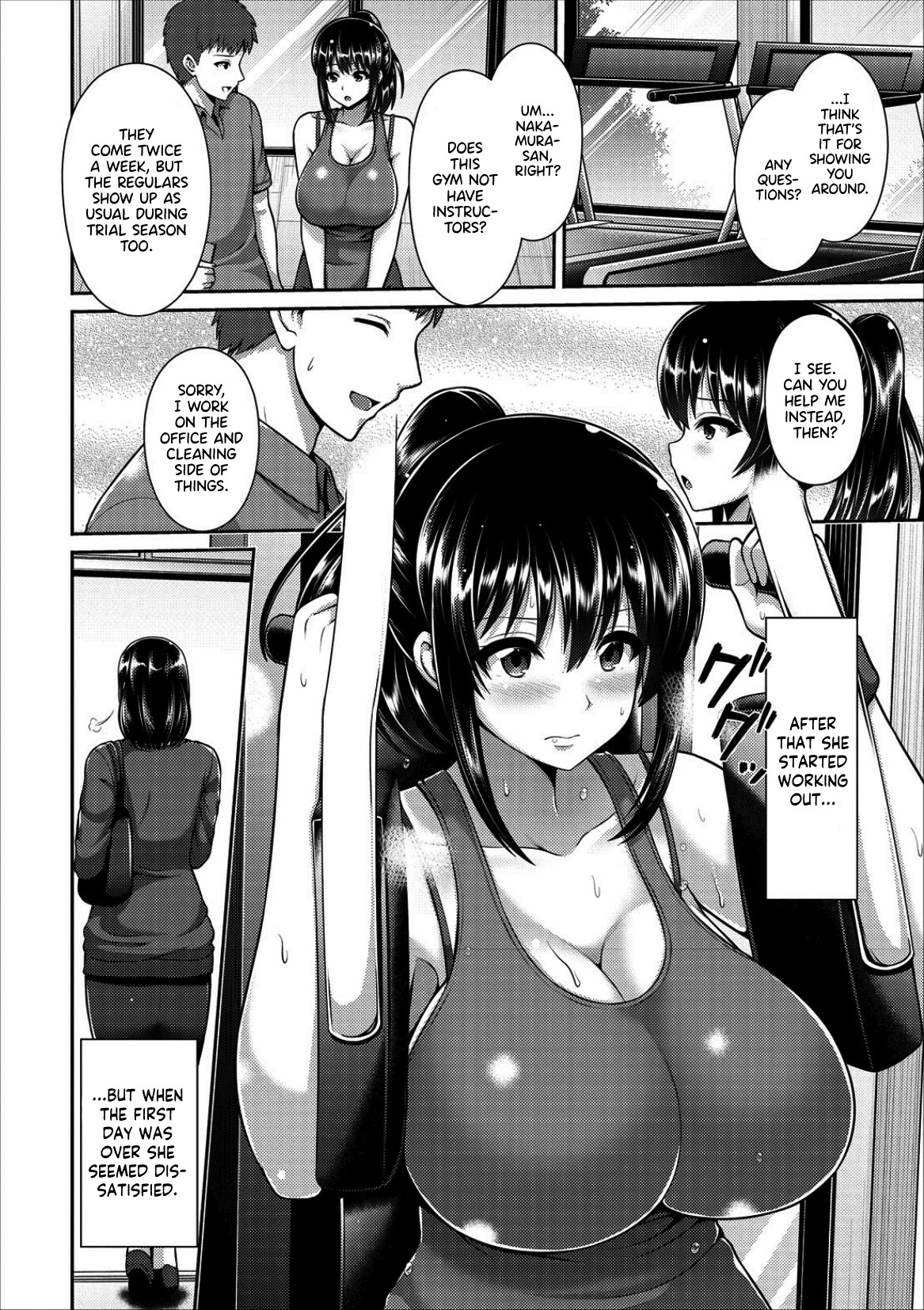 Hentai Manga Comic-Workout Trial! Sweaty Sex at the Gym!-Read-2